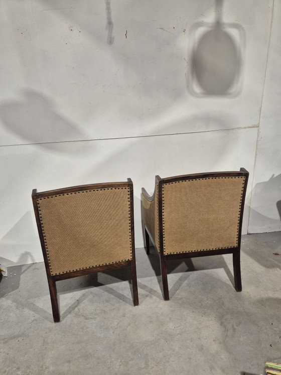2 Poltrone Art Déco nello stile di Jean Michel Frank – Legno (photo 3 of 6)