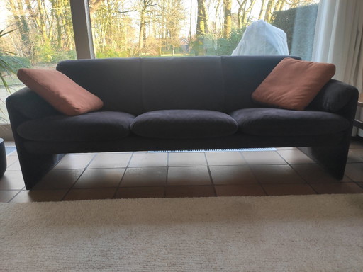 Combinazione lounge Leolux in Alcantara marrone scuro