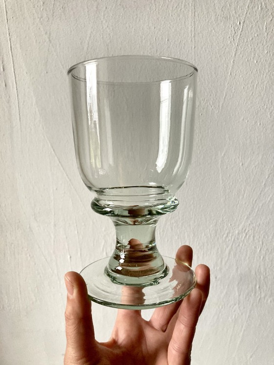 4 calici in vetro soffiato artigianale con sfumatura verde, Bicchieri e caraffe (foto 12 di 12)