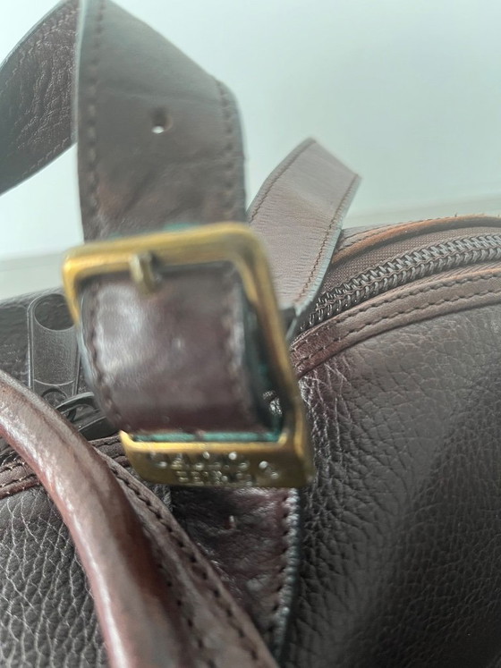 Image 1 of brown leather travel bag from Candy Corson leather atelier Amsterdam