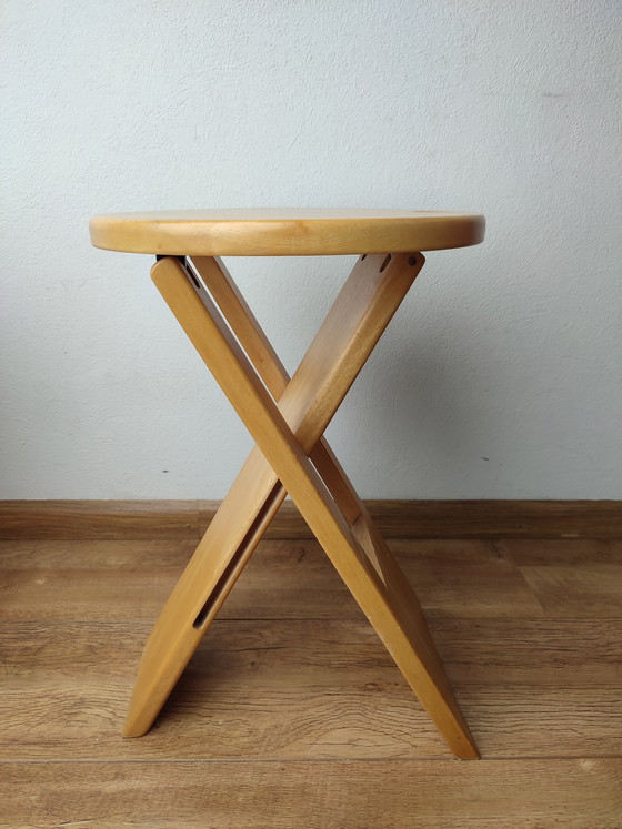 Image 1 of Stool Suzy Adrian Reed wood foldable and wall-mountable 2 x Princess Design '80