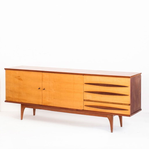 Buffet – Vintage-Sideboard in zwei Holztönen – Frankreich, 1960er Jahre – dressoirs, Wood