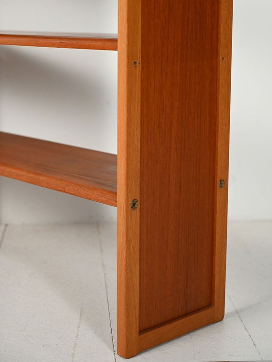 Image 1 of Scandinavian oak and teak bookshelf with adjustable shelves