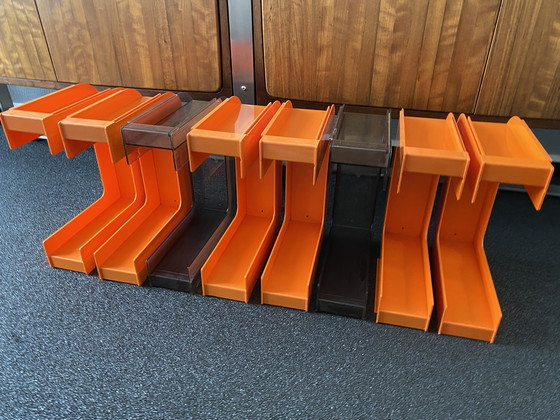 Image 1 of 8 Stück Space Age Design Teller Tabletts