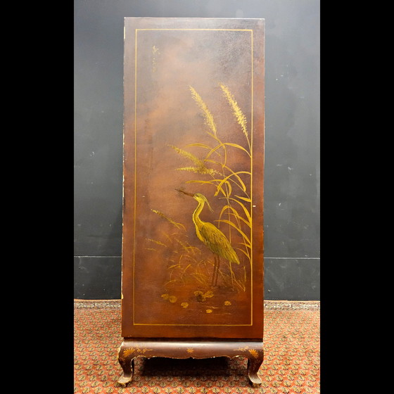 Image 1 of Mobile cinese rosso vintage uccelli, fiori / mobile bohémien / mobile orientale / mobile cinese rosso