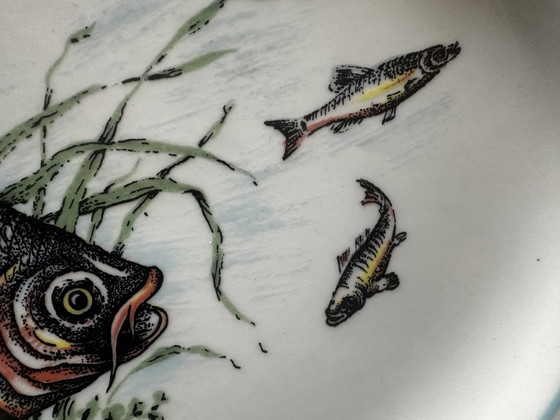 Image 1 of Plat à Poisson Vintage en Céramique " Ceramica Castellana " 36/27 cm