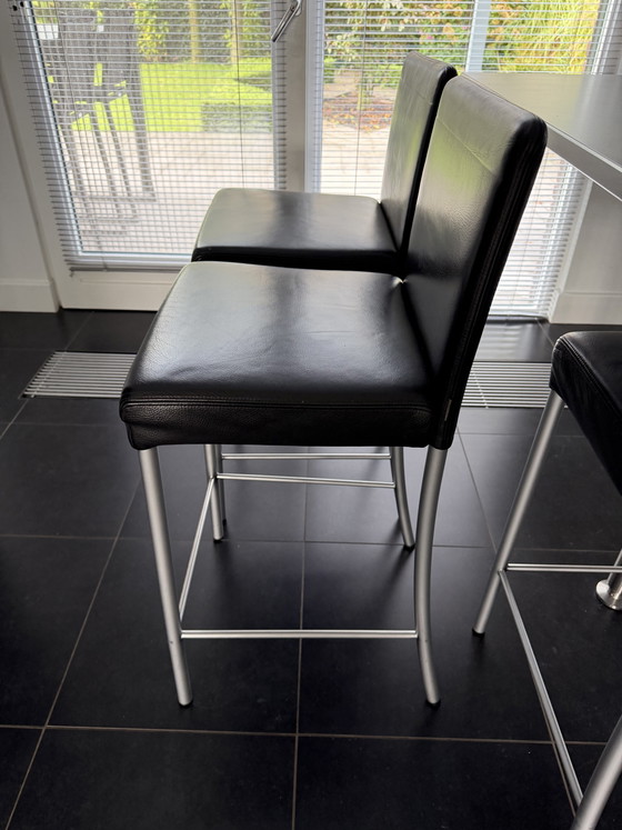 4 Hockers Walter Knoll – Barkrukken, Leather, Metal (photo 13 of 15)