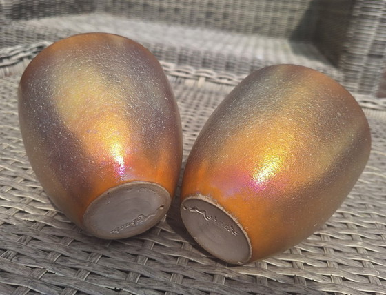 Image 1 of Mobach gold luster vases