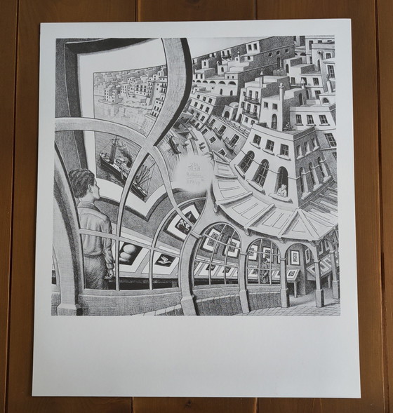 Zeefdruk van M.C. Escher. Handgesigneerd. – Litho's & Zeefdrukken, Aluminium, Paper (photo 3 of 13)
