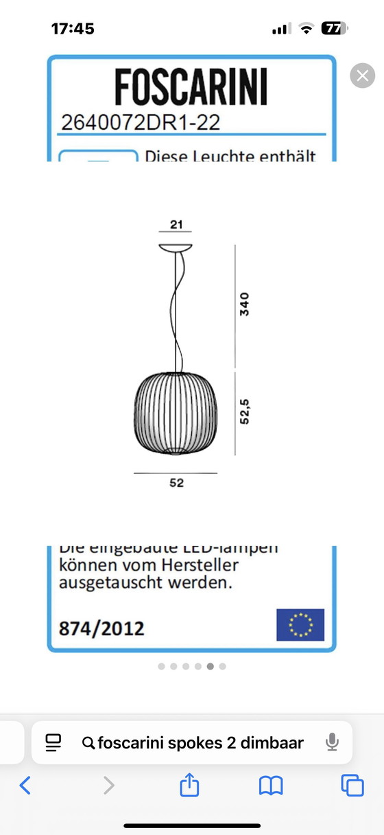 Image 1 of Foscarini Spokes 2 regulable