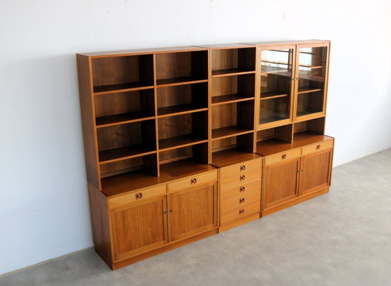 Image 1 of vintage Zweeds teak wandmeubel 