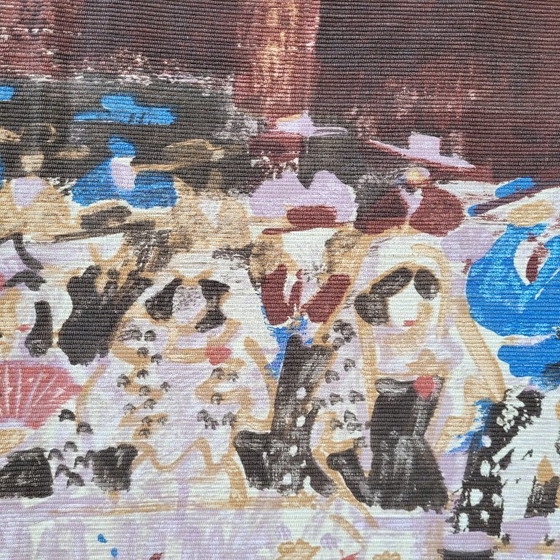 Image 1 of Arazzo con stampa "Tendido Taurino", Julián Grau Santos, XX secolo - Spagna