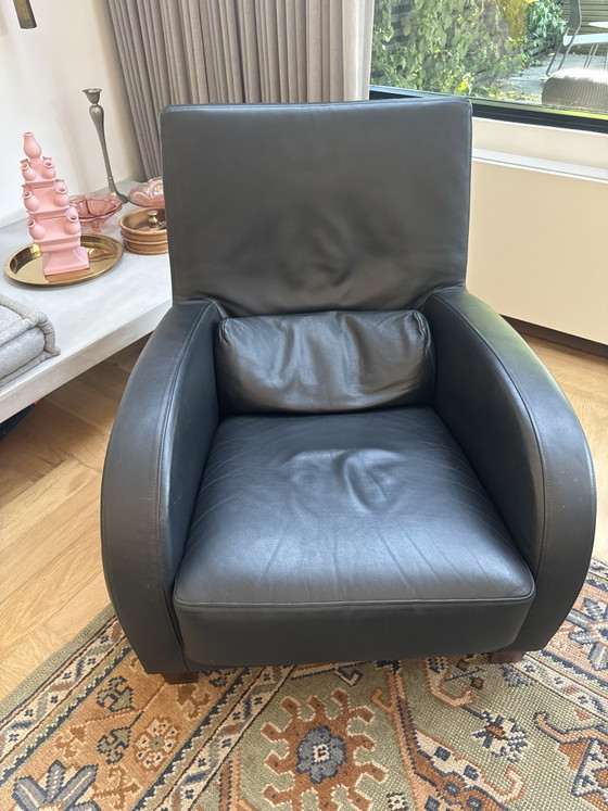 Image 1 of Ligne Roset Sessel mit Hocker und Rückenkissen