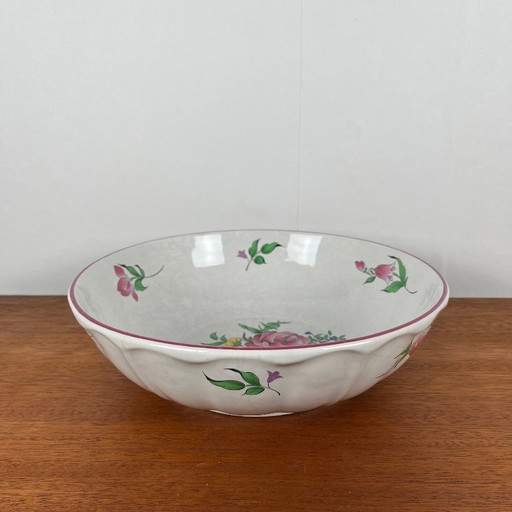 Satz von 4 Essteller + 1 Saladier Luneville Reverbere Yvonne