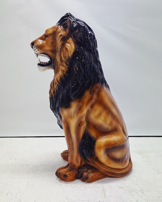 Image 1 of Statue de lion en céramique XL