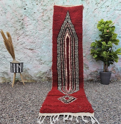 Tapis marocain ambachtelijk en laine 350cmx70cm