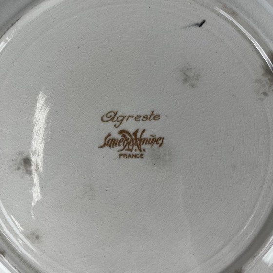 Low Salad Bowl "Agreste" Sarreguemines, 20th Century – Crockery, Ceramic (photo 7 of 7)
