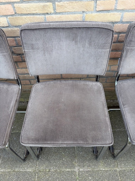 Image 1 of 6 sillas Zuiver Ridge Rib con estructura tubular