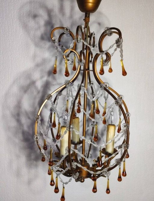 Lámpara de araña de cristal