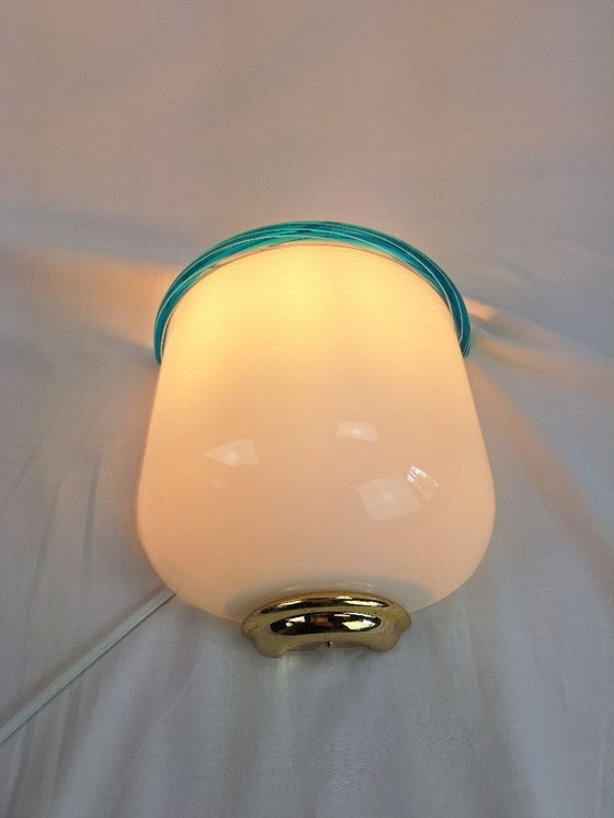Image 1 of Art Deco handgeblazen Murano glazen wandlamp