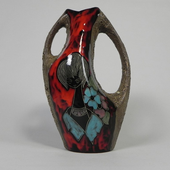 Image 1 of Vallauris Fat Lava Vase, 1950er Jahre