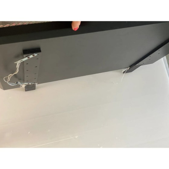 Image 1 of Espejo rectangular contemporáneo de cristal de Murano veneciano con tallado floral verde a mano