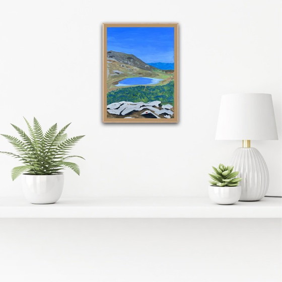 Image 1 of Gouache op natuurlijk papier.  La de Nino - Corsica Formaat 40x30cm