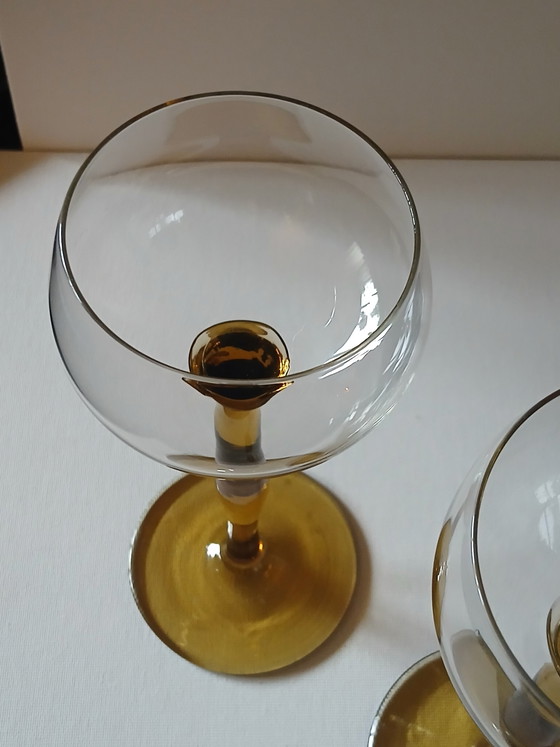 Image 1 of 2 antieke wijnglazen Jugendstil / Art Nouveau