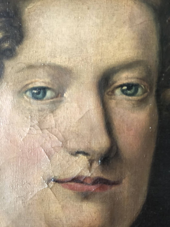 Image 1 of Grand portrait original ancien du XIXe siècle représentant un Allemand