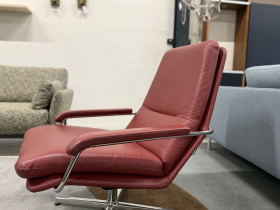 Image 1 of Gelderland 400 Sessel Rotes Leder Design Stuhl
