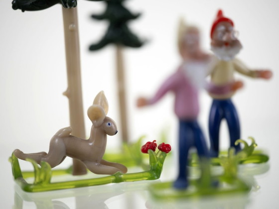 Image 1 of Ensemble de figurines vintage en verre, Jaroslav Brychta, 1930-1940