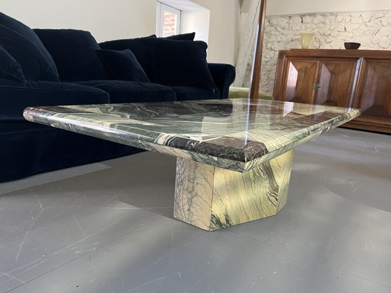 Image 1 of Mesa de centro rectangular de mármol 70s