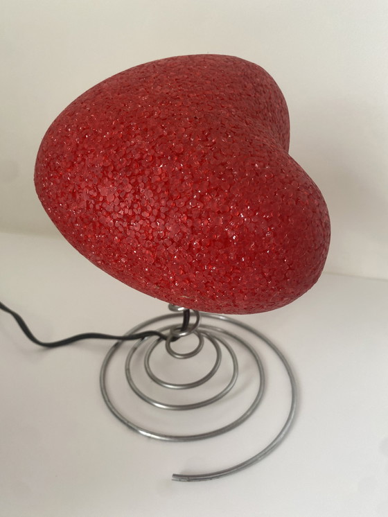 Image 1 of Lampada da tavolo a forma di cuore in stile Pop Art vintage - anni '80