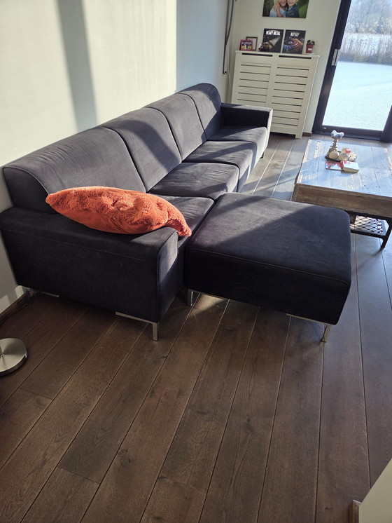 Image 1 of Divano Montel Xenon antracite con poggiapiedi, 5 persone