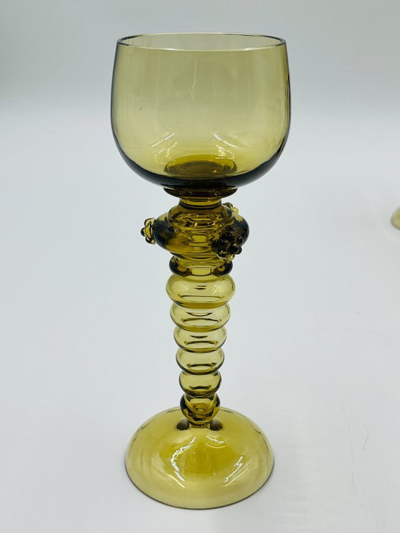 Lot de 8 verres à vin Roemer verts – Bohemia, Verres et carafes, Glass (photo 8 of 17)