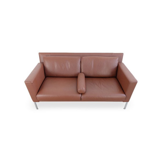 Original Walter Knoll Jason Sofa Couch Design Two-Seater Leather – 2 seaters, Metal (photo 2 of 10)