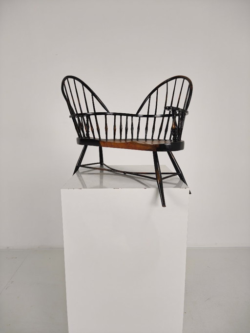 Encantador sofá decorativo de dos plazas Windsor Tête-À-Tête de h