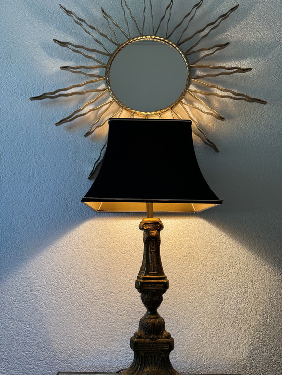 Image 1 of Lampe pique cierge d’église ancien 