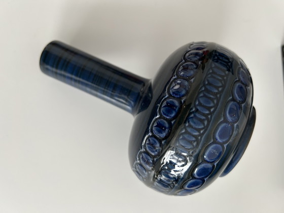 Ernestine Salerno Italy V181 Onestini Blauw Vintage Design Kunst MCM Keramiek Vaas – Vazen, Ceramic (photo 4 of 5)