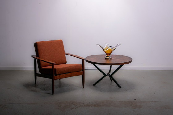 Image 1 of Runder Pallisander-Couchtisch, ca. 1950