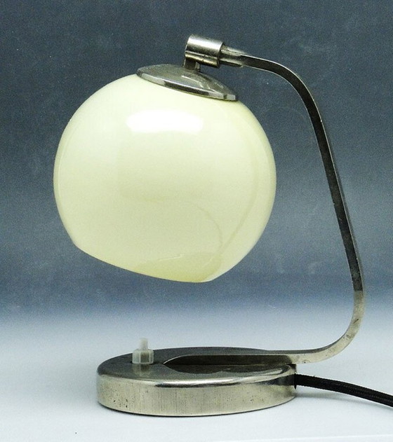 Mid-Century Glass and Metal Bedside Lamp, 1950s – Table lamps (photo 3 of 10)