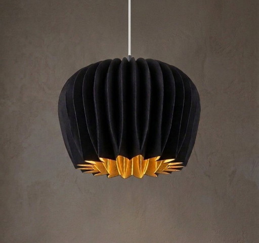 Designer Lamp - BLACK Bloom - Pendant Lamp - Eco-based Material