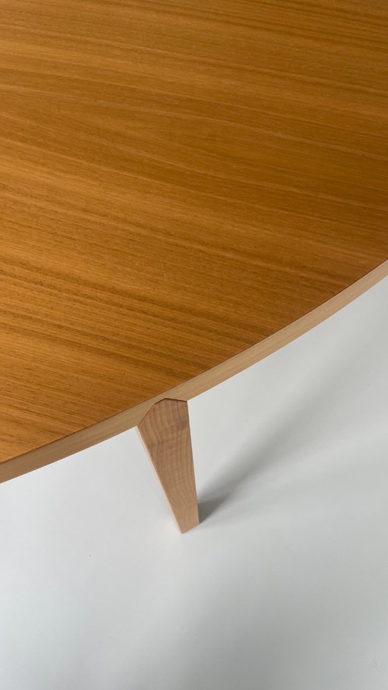 Image 1 of Slim Plus Arco dining table, round dimensions 200cm, American walnut veneer, P-lacquer