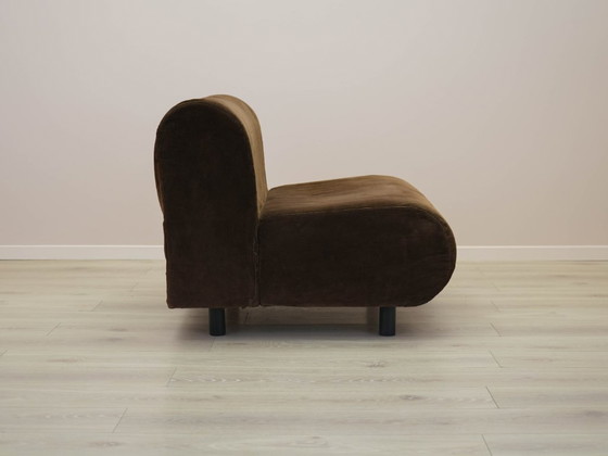 Image 1 of Sillón marrón, diseño italiano, década de 1970, fabricado en Italia.
