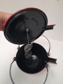 The Staub red enameled cast iron teapot