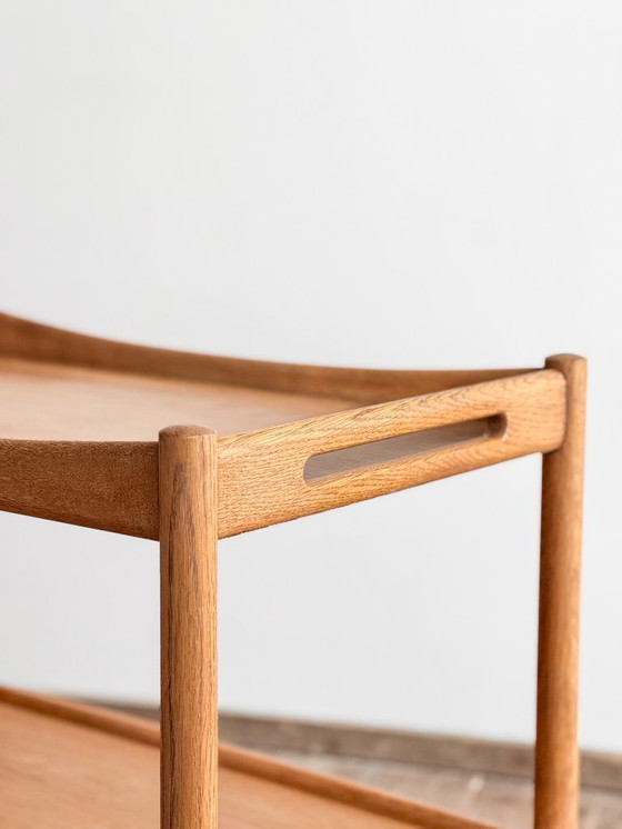 Image 1 of Scandinavian Oak Bar Trolley by Hans Wegner for Andreas Tuck, Mid Century