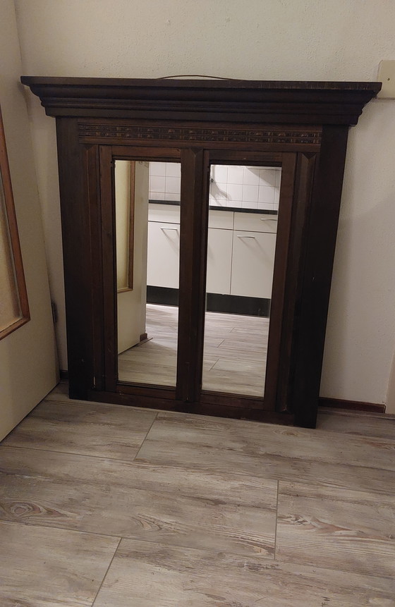 Image 1 of Miroir en bois vintage