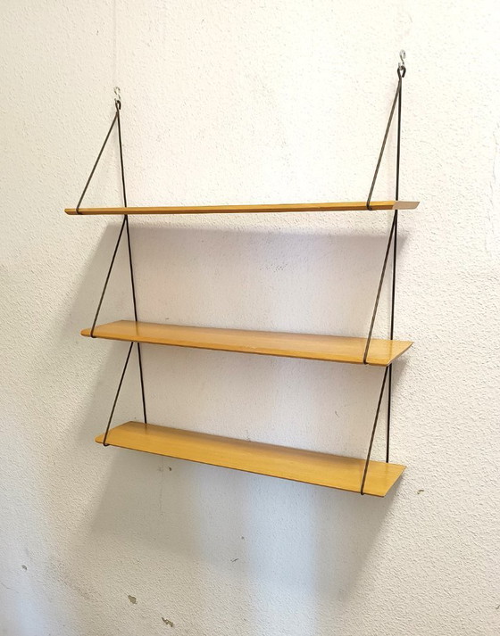 Image 1 of Separates fünfziger Jahre Karen Wandregal mit drei Fächern