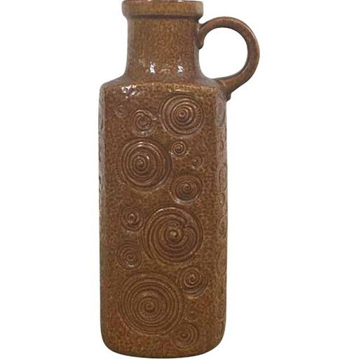 Vase vintage en céramique fat Lava pour Scheurich, Allemagne 1970
