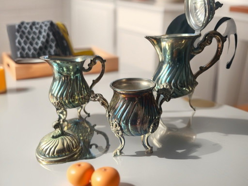 Venezianisches Kaffeeservice in 800er Silber im neoklassizistischen Stil